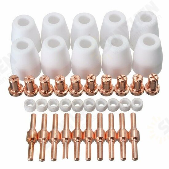 40pcs Air Plasma Cutter Cutting Consumables Extend Fit PT-31 LG-40 Torch CUT-40 50 40pcs Air Plasma Cutter Cutting Consumables Extend Fit PT-31 LG-40 Torch CUT-40 50