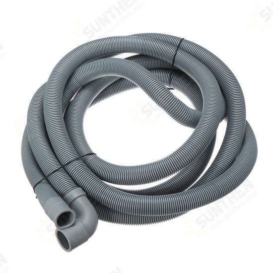 4M Wash Machine Dishwasher Drain Hose Outlet Water Pipe Flexible Extension 22mm With Bracket