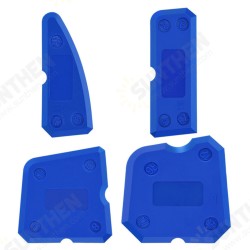 4Pcs Blue Hand Tools Combination Caulking Tool Kit Joint Sealant Silicone Spreader Spatula Scraper Edge Grout Remover Scraper