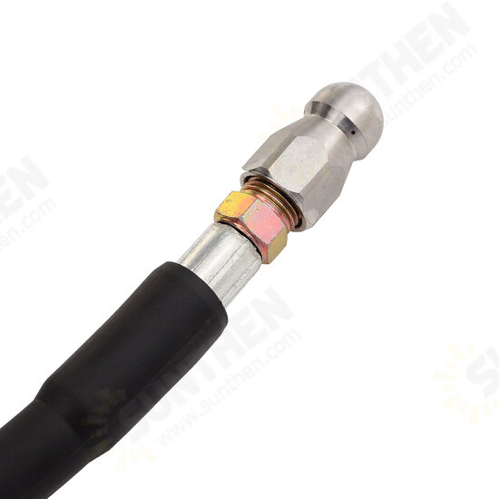 5-20M Sewer Jet Pressure Washer Hose with Button Nose Sewer Jetter Nozzle 5-20M Sewer Jet Pressure Washer Hose with Button Nose Sewer Jetter Nozzle
