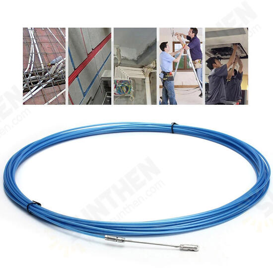 5-50m Electric Spiral Cable Push Puller Conduit Snake Cable Rodder Fish Tape Wire Guide