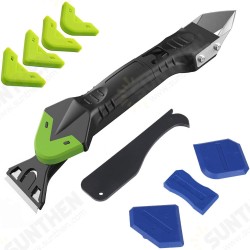 5 in 1 Caulking Tool Multifunctional Silicone Remover Tool Caulk Finisher Sealant Smooth Scraper Grout Kit Removal Cleaner