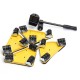 5PCS Furniture Lifter Moves Triple Wheels Mover Sliders Tools Kit Furniture Moving System