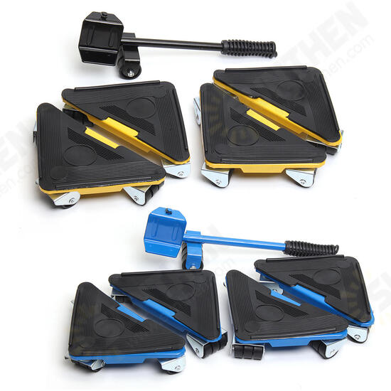 5PCS Furniture Lifter Moves Triple Wheels Mover Sliders Tools Kit Furniture Moving System 5PCS Furniture Lifter Moves Triple Wheels Mover Sliders Tools Kit Furniture Moving System