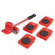 5Pcs Red Furniture Mover Heavy Duty Lifter Mover Transport Set Furniture Roller Tool