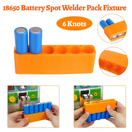 6-Section 18650 Battery Spot Welder Pack Fixture Double Sided Spot Welding without Battery