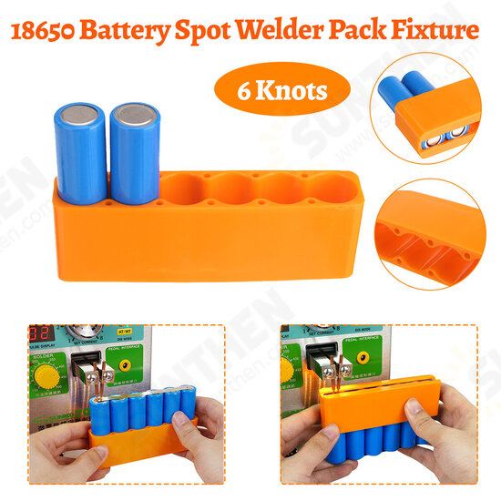 6-Section 18650 Battery Spot Welder Pack Fixture Double Sided Spot Welding without Battery 6-Section 18650 Battery Spot Welder Pack Fixture Double Sided Spot Welding without Battery