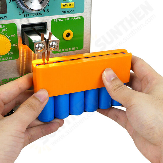 6-Section 18650 Battery Spot Welder Pack Fixture Double Sided Spot Welding without Battery