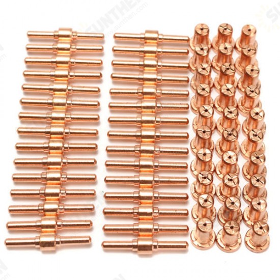 60pcs Consumables Extended Long Tip Electrodes and Nozzles for PT31 LG40 40A Air Plasma Cutter 60pcs Consumables Extended Long Tip Electrodes and Nozzles for PT31 LG40 40A Air Plasma Cutter