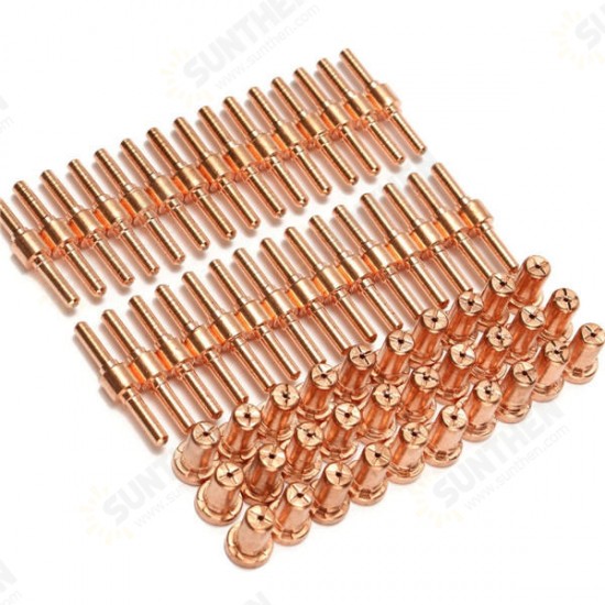 60pcs Consumables Extended Long Tip Electrodes and Nozzles for PT31 LG40 40A Air Plasma Cutter 60pcs Consumables Extended Long Tip Electrodes and Nozzles for PT31 LG40 40A Air Plasma Cutter
