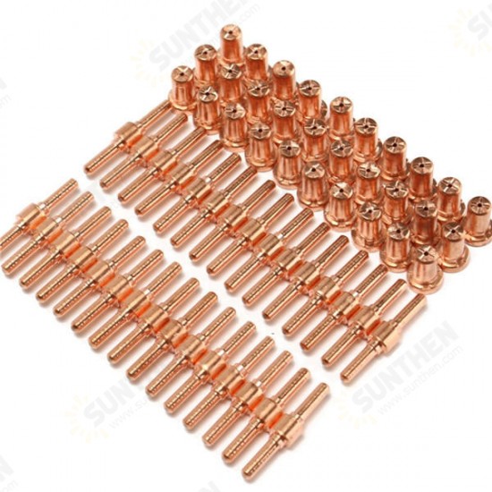 60pcs Consumables Extended Long Tip Electrodes and Nozzles for PT31 LG40 40A Air Plasma Cutter 60pcs Consumables Extended Long Tip Electrodes and Nozzles for PT31 LG40 40A Air Plasma Cutter