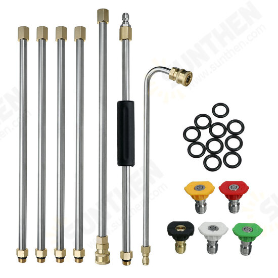 7pcs High Pressure Washer Extension Spray Wand 1/4 Inch Replacement Lance with Nozzles 7pcs High Pressure Washer Extension Spray Wand 1/4 Inch Replacement Lance with Nozzles