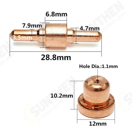 80pcs Consumable Tips For Plasma Cutter LG-40 PT-31 Cutting Torch CUT40 CUT50 80pcs Consumable Tips For Plasma Cutter LG-40 PT-31 Cutting Torch CUT40 CUT50