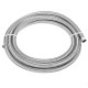 8FT AN4 AN6 AN8 AN10 Fuel Hose Oil Gas Line Pipe Stainless Steel Braided Silver 8FT AN4 AN6 AN8 AN10 Fuel Hose Oil Gas Line Pipe Stainless Steel Braided Silver