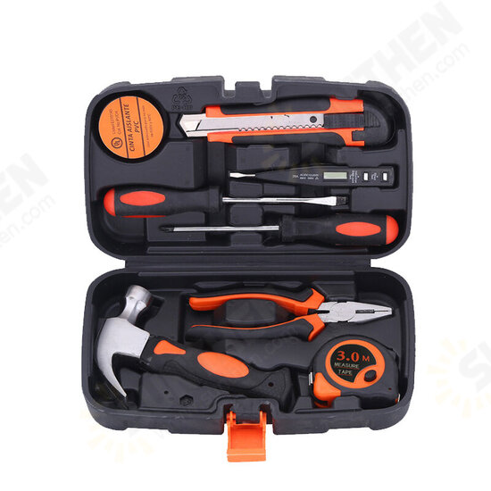 9/25/82/100 Pcs Household Repair Tool Kit Set Hammer Ruler Hand Tool Kit With Plastic Toolbox