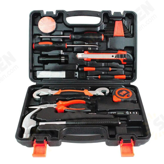 9/25/82/100 Pcs Household Repair Tool Kit Set Hammer Ruler Hand Tool Kit With Plastic Toolbox 9/25/82/100 Pcs Household Repair Tool Kit Set Hammer Ruler Hand Tool Kit With Plastic Toolbox
