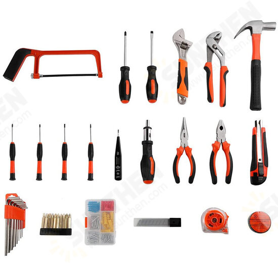 9/25/82/100 Pcs Household Repair Tool Kit Set Hammer Ruler Hand Tool Kit With Plastic Toolbox 9/25/82/100 Pcs Household Repair Tool Kit Set Hammer Ruler Hand Tool Kit With Plastic Toolbox