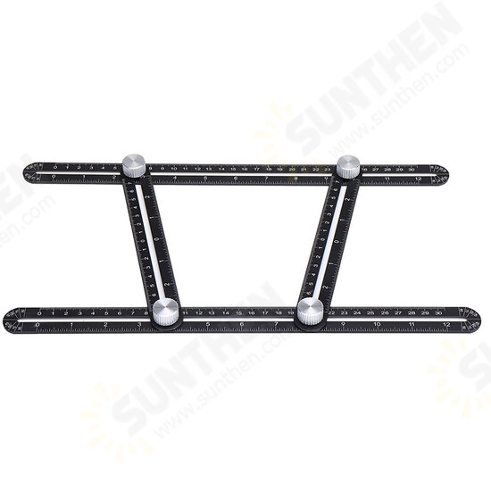 ABS Plastic Multifunctional Folding Ruler Movable Four-fold Ruler Template Tool Construction Angle Measure Tools ABS Plastic Multifunctional Folding Ruler Movable Four-fold Ruler Template Tool Construction Angle Measure Tools