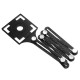 Adjustable 6 Fold Tool Angle Ruler Ceramic Tile Hole Locator Set 25/40/45/55/75mm Drill Guide Openings Locator Sets