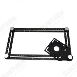 Adjustable Ceramic Tile Hole Locator 6 Folding Multiple Angle Ruler Drill Guide Openings Locator Adjustable Ceramic Tile Hole Locator 6 Folding Multiple Angle Ruler Drill Guide Openings Locator