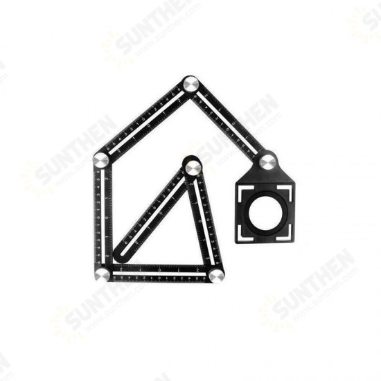 Aluminum Alloy Multi Angle Tool Six Folding Universal Ruler Tile Hole Measure Tool Aluminum Alloy Multi Angle Tool Six Folding Universal Ruler Tile Hole Measure Tool