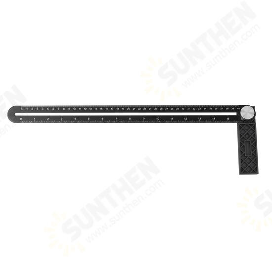 Aluminum Multifunction Four Square Folding Ruler Woodworking Scriber Position Hole Opener Aluminum Multifunction Four Square Folding Ruler Woodworking Scriber Position Hole Opener