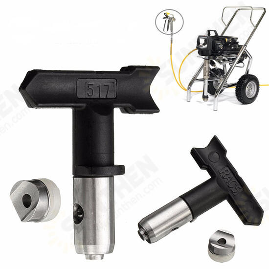 Black Airless Spraying Guns Tips For Paint Sprayer Nozzle