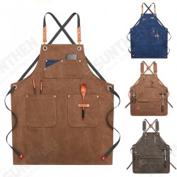 Canvas Woodworking Apron Shop Apron Pockets Waxed Wax Cloth Waterproof Apron Chef Tool Storage Canvas Woodworking Apron Shop Apron Pockets Waxed Wax Cloth Waterproof Apron Chef Tool Storage