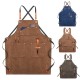 Canvas Woodworking Apron Shop Apron Pockets Waxed Wax Cloth Waterproof Apron Chef Tool Storage