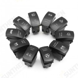 Car Boat Marine Waterproof Dual Red 5 Pins LED Light RV Laser Rocker On-Off Driving Switch Car Boat Marine Waterproof Dual Red 5 Pins LED Light RV Laser Rocker On-Off Driving Switch