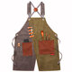 Cowboy Denim Apron Shop Apron Pockets Waxed Wax Cloth Waterproof Apron Woodworking Chef Tool Storage Cowboy Denim Apron Shop Apron Pockets Waxed Wax Cloth Waterproof Apron Woodworking Chef Tool Storage
