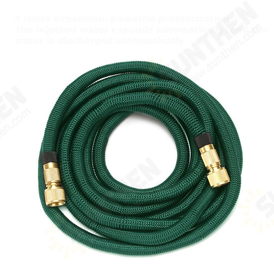 Dark Green Expandable Flexible Water Hoses Telescopic Pipe Full Copper Connector for Car Wash Tool