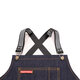 Denim Kitchen Cooking Apron Adjustable Cotton Strap Large Pockets Blue Barista Men and Women Homewear Denim Kitchen Cooking Apron Adjustable Cotton Strap Large Pockets Blue Barista Men and Women Homewear
