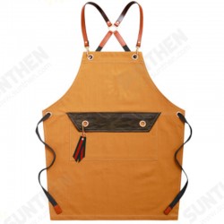 Denim Work Apron Washable Dust-proof Apron Pocket With Flap For Craftsman Carpenter Mason Denim Work Apron Washable Dust-proof Apron Pocket With Flap For Craftsman Carpenter Mason