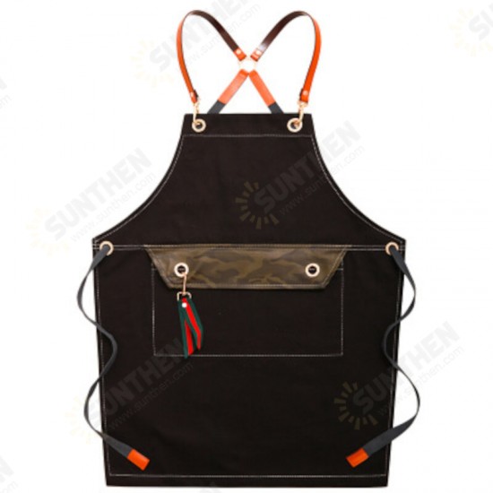 Denim Work Apron Washable Dust-proof Apron Pocket With Flap For Craftsman Carpenter Mason Denim Work Apron Washable Dust-proof Apron Pocket With Flap For Craftsman Carpenter Mason