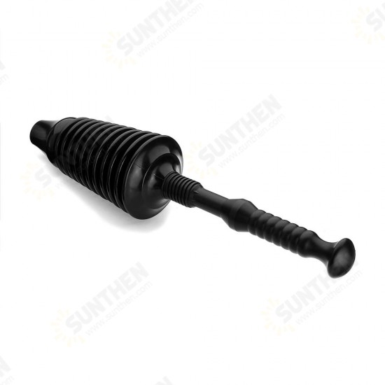 Detachable Heavy Duty Toilet Plunger Powerful Toilet Bathroom Sewer Pipe Dredger Black