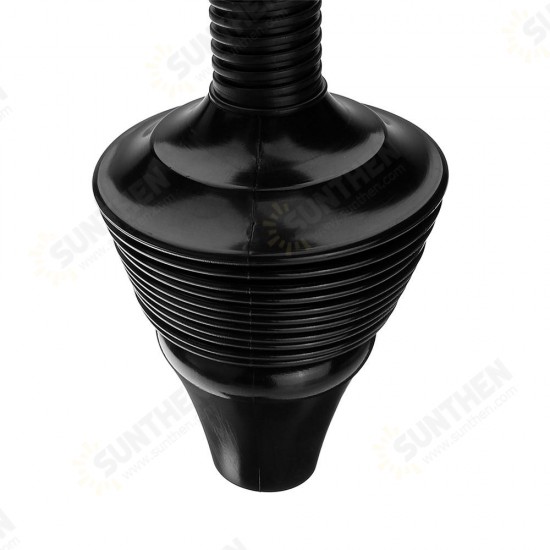 Detachable Heavy Duty Toilet Plunger Powerful Toilet Bathroom Sewer Pipe Dredger Black