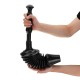 Detachable Heavy Duty Toilet Plunger Powerful Toilet Bathroom Sewer Pipe Dredger Black