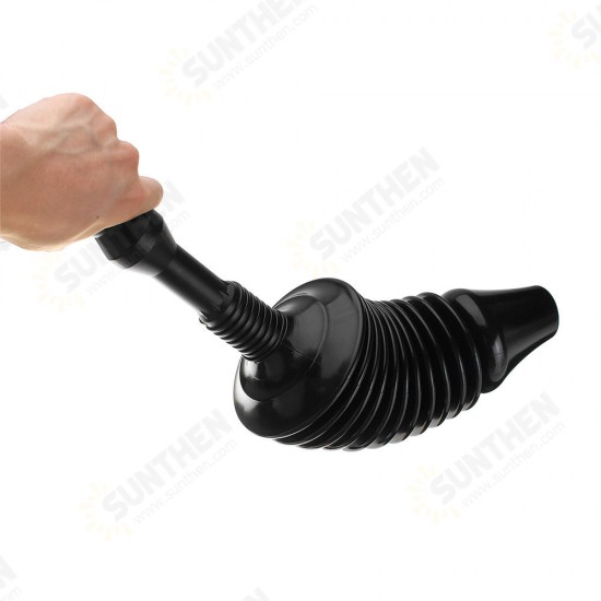 Detachable Heavy Duty Toilet Plunger Powerful Toilet Bathroom Sewer Pipe Dredger Black