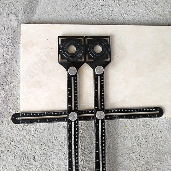 Double Head Folding Ruler Drill Guide Locator Ceramic Tile Hole Locator Pocket Hole Jig Punching Tool Double Head Folding Ruler Drill Guide Locator Ceramic Tile Hole Locator Pocket Hole Jig Punching Tool