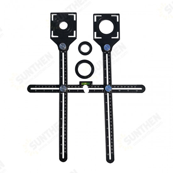 Double Head Folding Ruler Drill Guide Locator Ceramic Tile Hole Locator Pocket Hole Jig Punching Tool Double Head Folding Ruler Drill Guide Locator Ceramic Tile Hole Locator Pocket Hole Jig Punching Tool