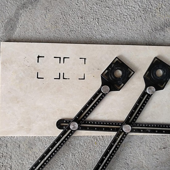 Double Head Folding Ruler Drill Guide Locator Ceramic Tile Hole Locator Pocket Hole Jig Punching Tool Double Head Folding Ruler Drill Guide Locator Ceramic Tile Hole Locator Pocket Hole Jig Punching Tool