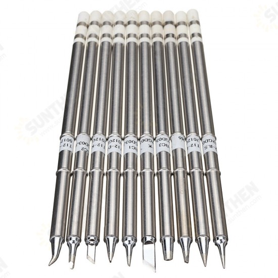 10pcs T12 Soldering Iron Tips Set for HAKKO FX951 FX952