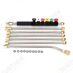 1/4 Inch High Pressure Washer Water Guns Jet Lance with 6 Nozzles Car Washing Tools Kit 1/4 Inch High Pressure Washer Water Guns Jet Lance with 6 Nozzles Car Washing Tools Kit