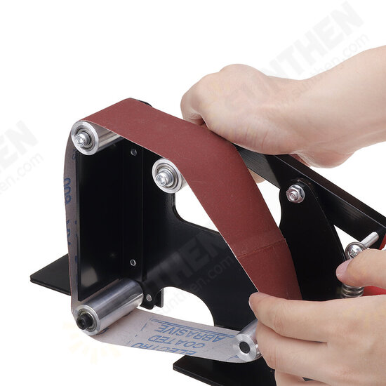 Large Size Angle Grinder Belt Sander Attachment 50mm Wide Metal Wood Sanding Belt Adapter for 115 125 Angle Grinder