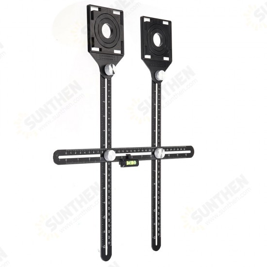 Multi-Functional Adjustable Tile Hole Locator Masonry Glass Fixed Punch Angle Measuring Ruler Multi-Functional Adjustable Tile Hole Locator Masonry Glass Fixed Punch Angle Measuring Ruler