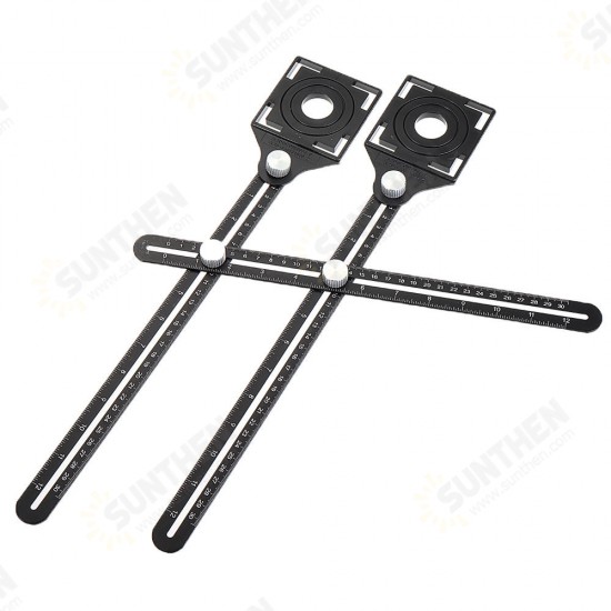 Multi-Functional Adjustable Tile Hole Locator Masonry Glass Fixed Punch Angle Measuring Ruler Multi-Functional Adjustable Tile Hole Locator Masonry Glass Fixed Punch Angle Measuring Ruler