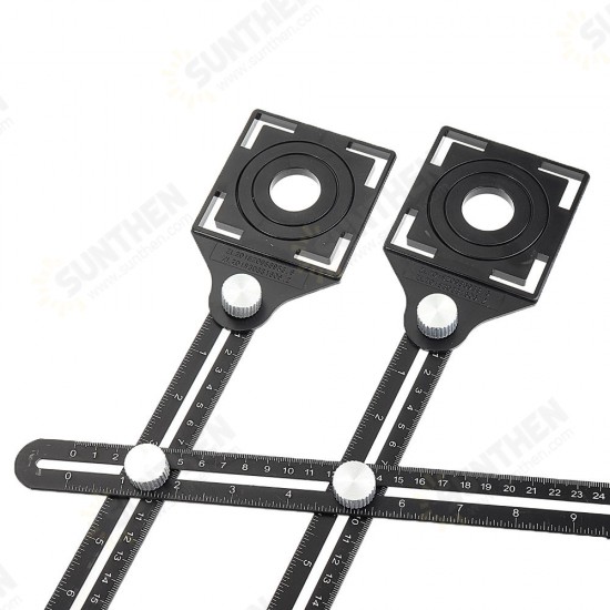Multi-Functional Adjustable Tile Hole Locator Masonry Glass Fixed Punch Angle Measuring Ruler Multi-Functional Adjustable Tile Hole Locator Masonry Glass Fixed Punch Angle Measuring Ruler