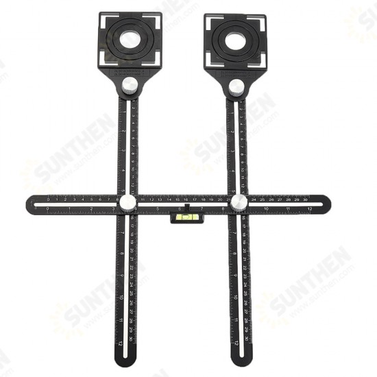 Multi-Functional Adjustable Tile Hole Locator Masonry Glass Fixed Punch Angle Measuring Ruler Multi-Functional Adjustable Tile Hole Locator Masonry Glass Fixed Punch Angle Measuring Ruler