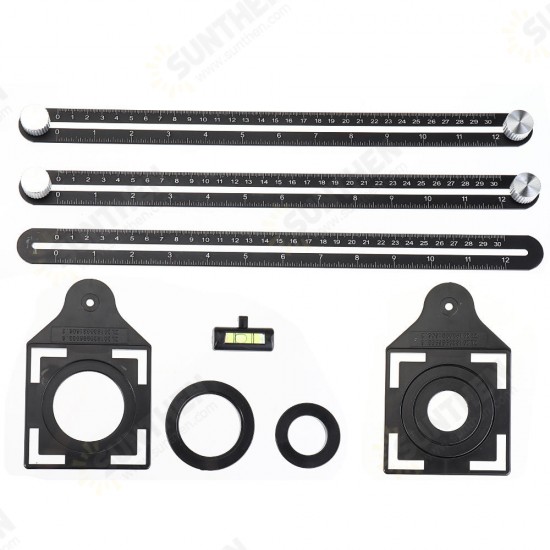 Multi-Functional Adjustable Tile Hole Locator Masonry Glass Fixed Punch Angle Measuring Ruler Multi-Functional Adjustable Tile Hole Locator Masonry Glass Fixed Punch Angle Measuring Ruler